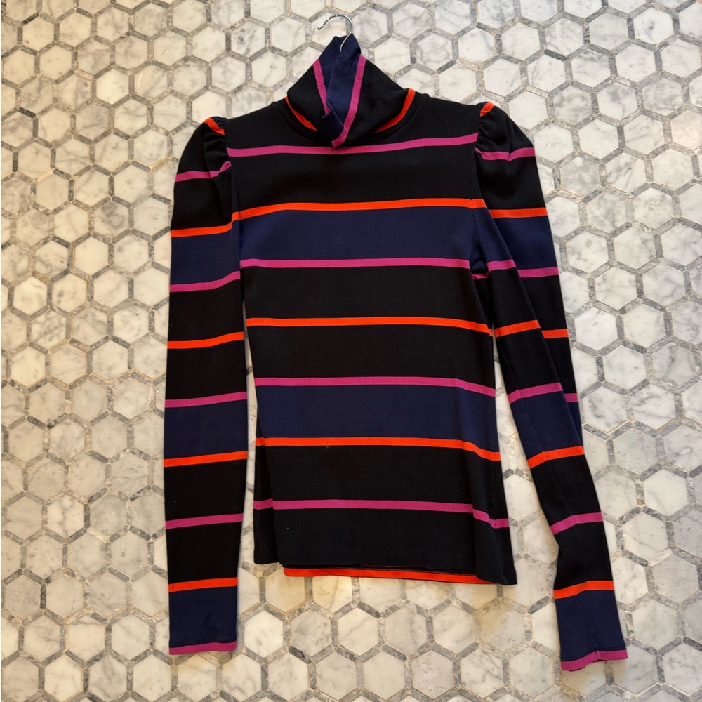 Veronica Beard jeans Striped Turtleneck Sweater